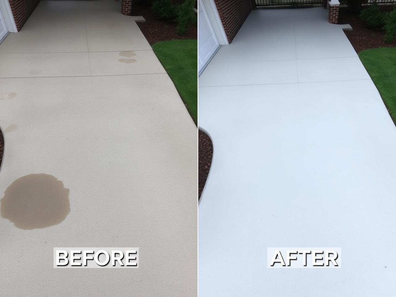 Apexx Pressure Washing crew performing driveway cleaning in Toledo, OH